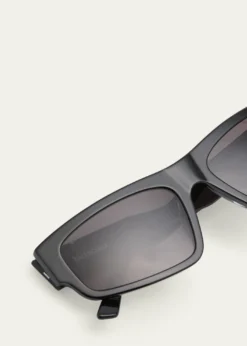 BalenciagaLogo Acetate Rectangle Sunglasses