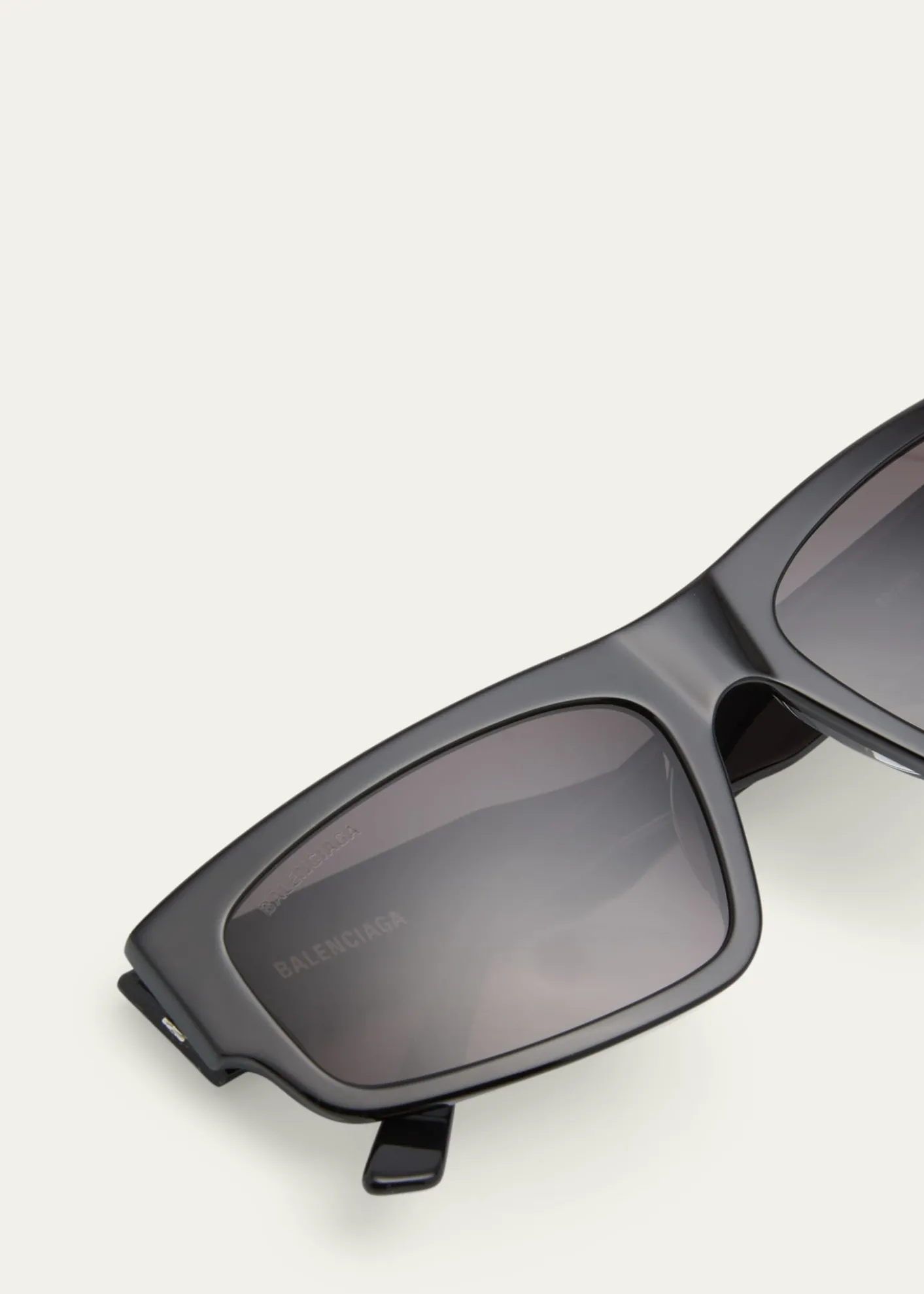 BalenciagaLogo Acetate Rectangle Sunglasses
