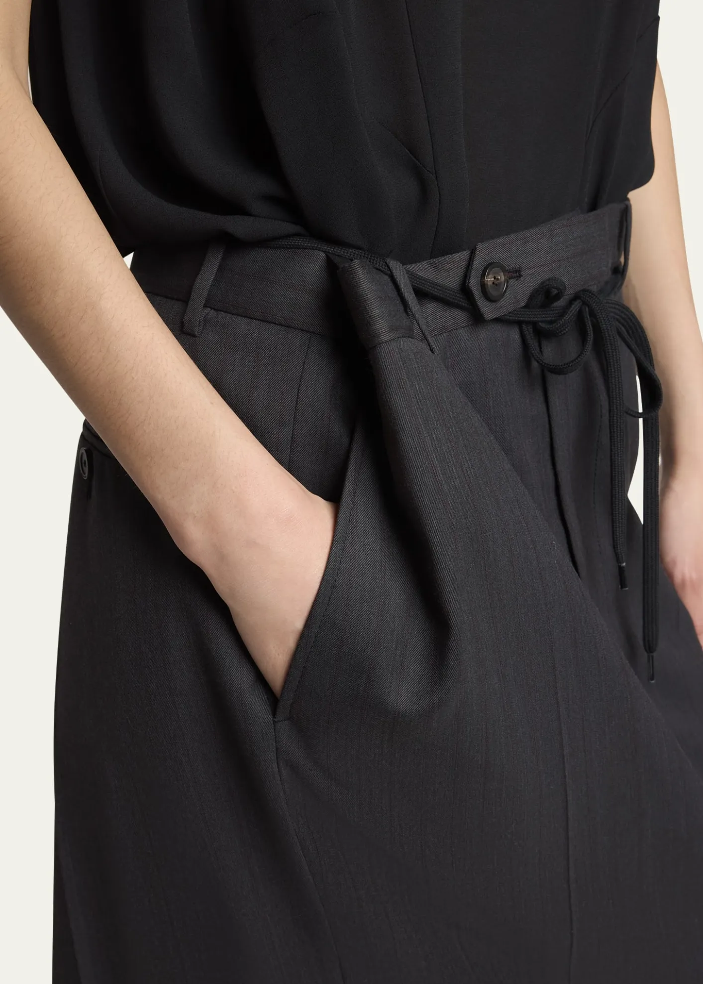 BalenciagaLong Hybrid Belted Slip Dress