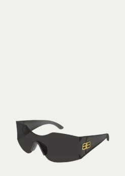 BalenciagaMen's BB Logo Nylon Shield Sunglasses