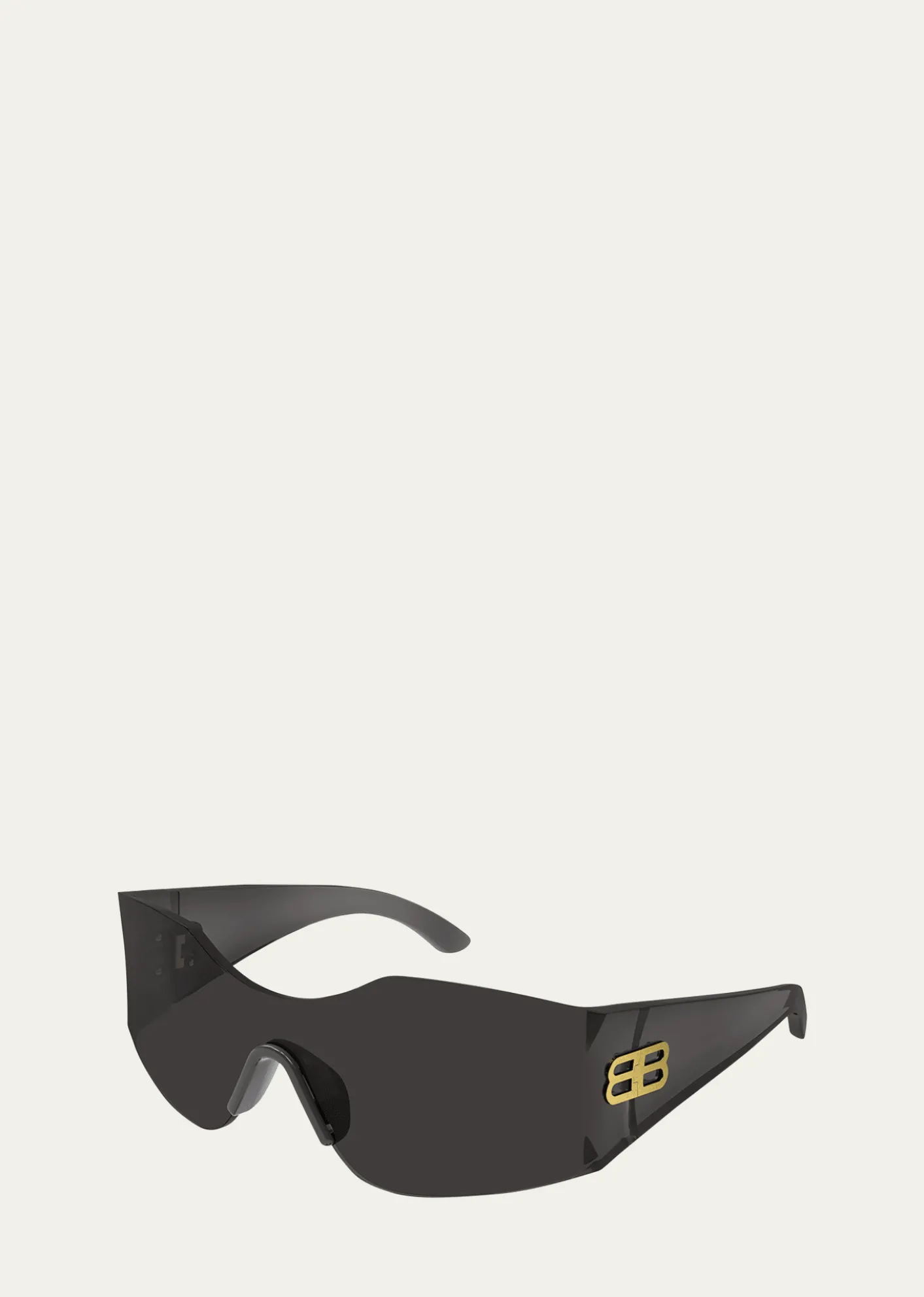 BalenciagaMen's BB Logo Nylon Shield Sunglasses