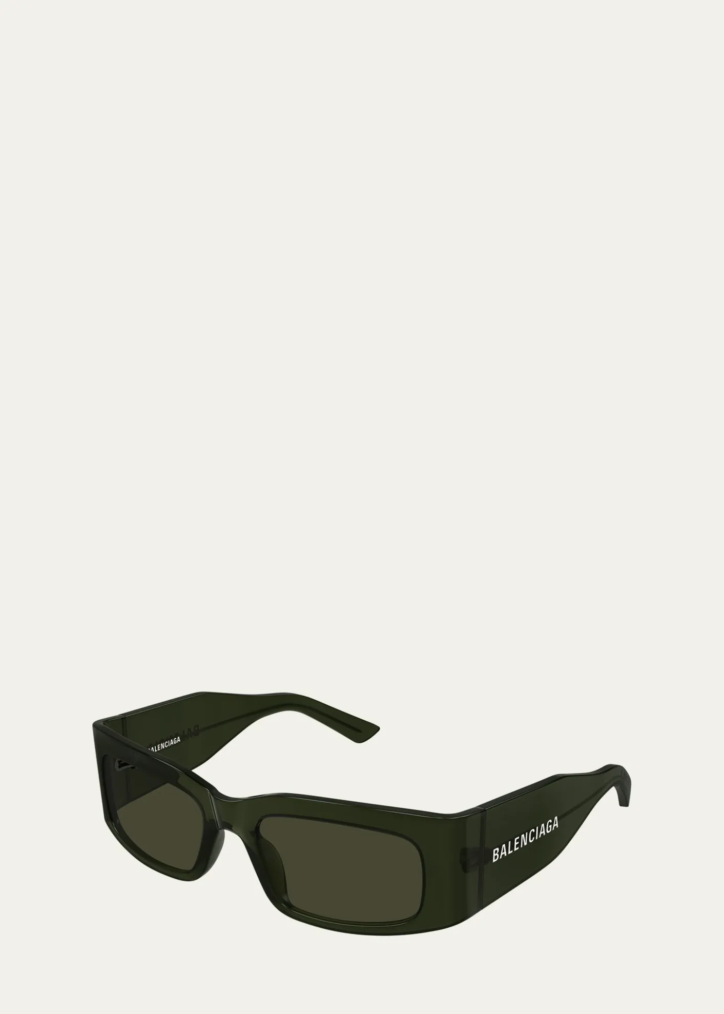 BalenciagaMen's BB0328S Acetate and Nylon Rectangle Sunglasses
