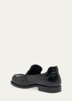 BalenciagaMen's Comfy B-Logo Calfskin Penny Loafers