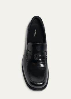 BalenciagaMen's Comfy B-Logo Calfskin Penny Loafers