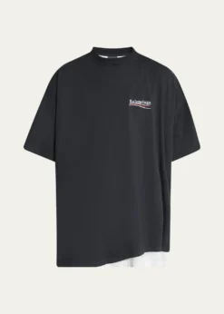 BalenciagaMen's Double-Layer T-Shirt