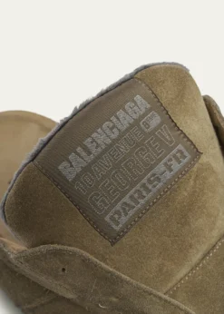 BalenciagaMen's Dumbo Distressed Suede Mules