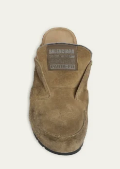 BalenciagaMen's Dumbo Distressed Suede Mules