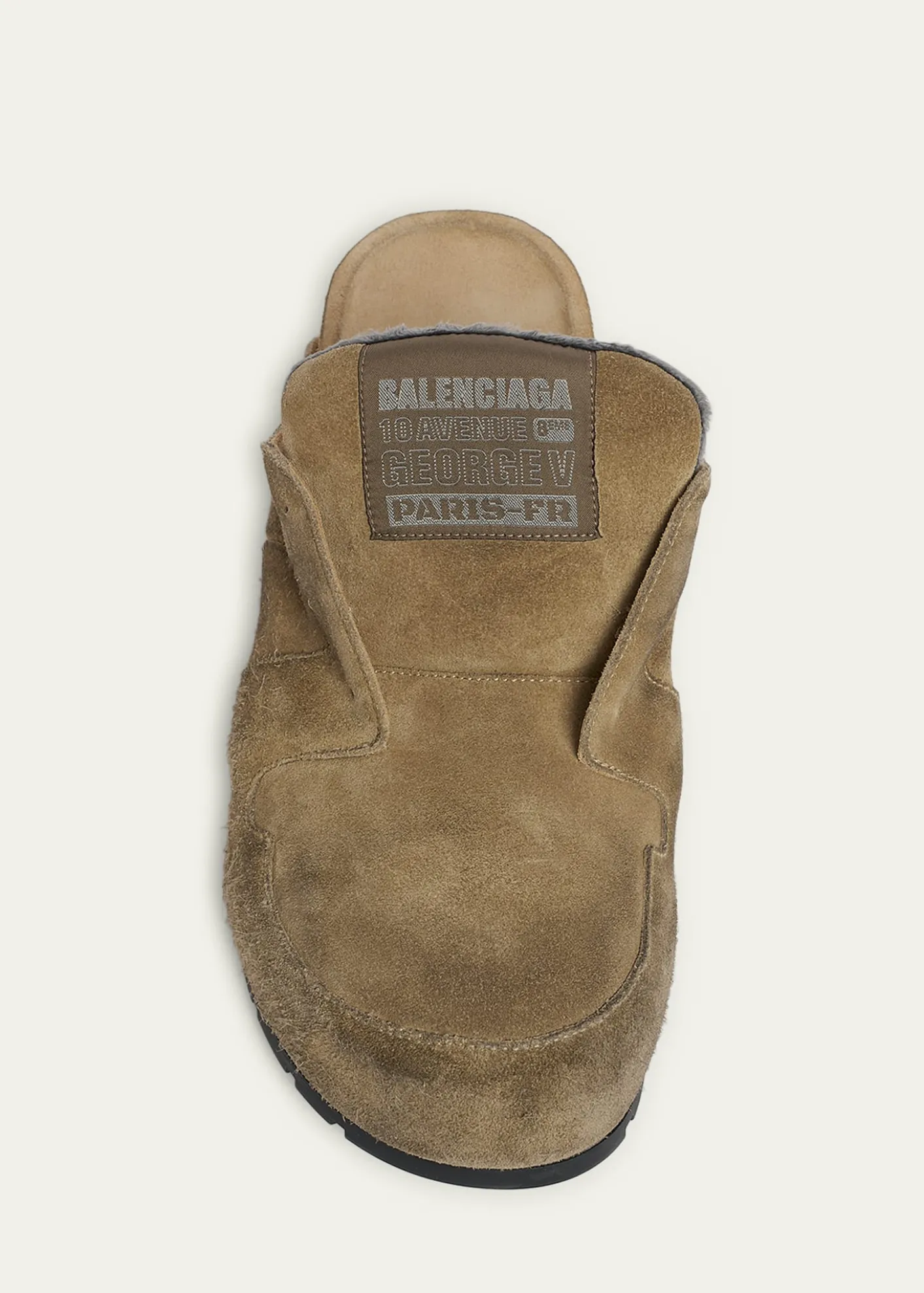 BalenciagaMen's Dumbo Distressed Suede Mules