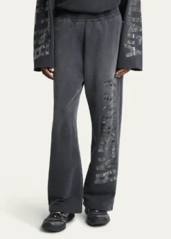 BalenciagaMen's Faded Terry Logo Tape Relaxed-Fit Sweatpants