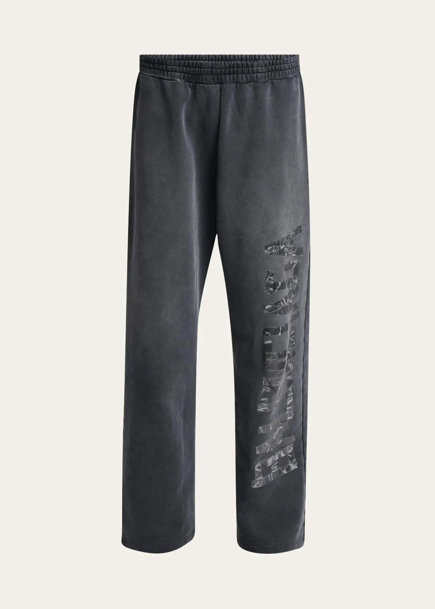 BalenciagaMen's Faded Terry Logo Tape Relaxed-Fit Sweatpants