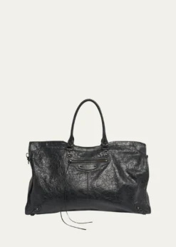BalenciagaMen's Le City Leather Travel Duffel Bag