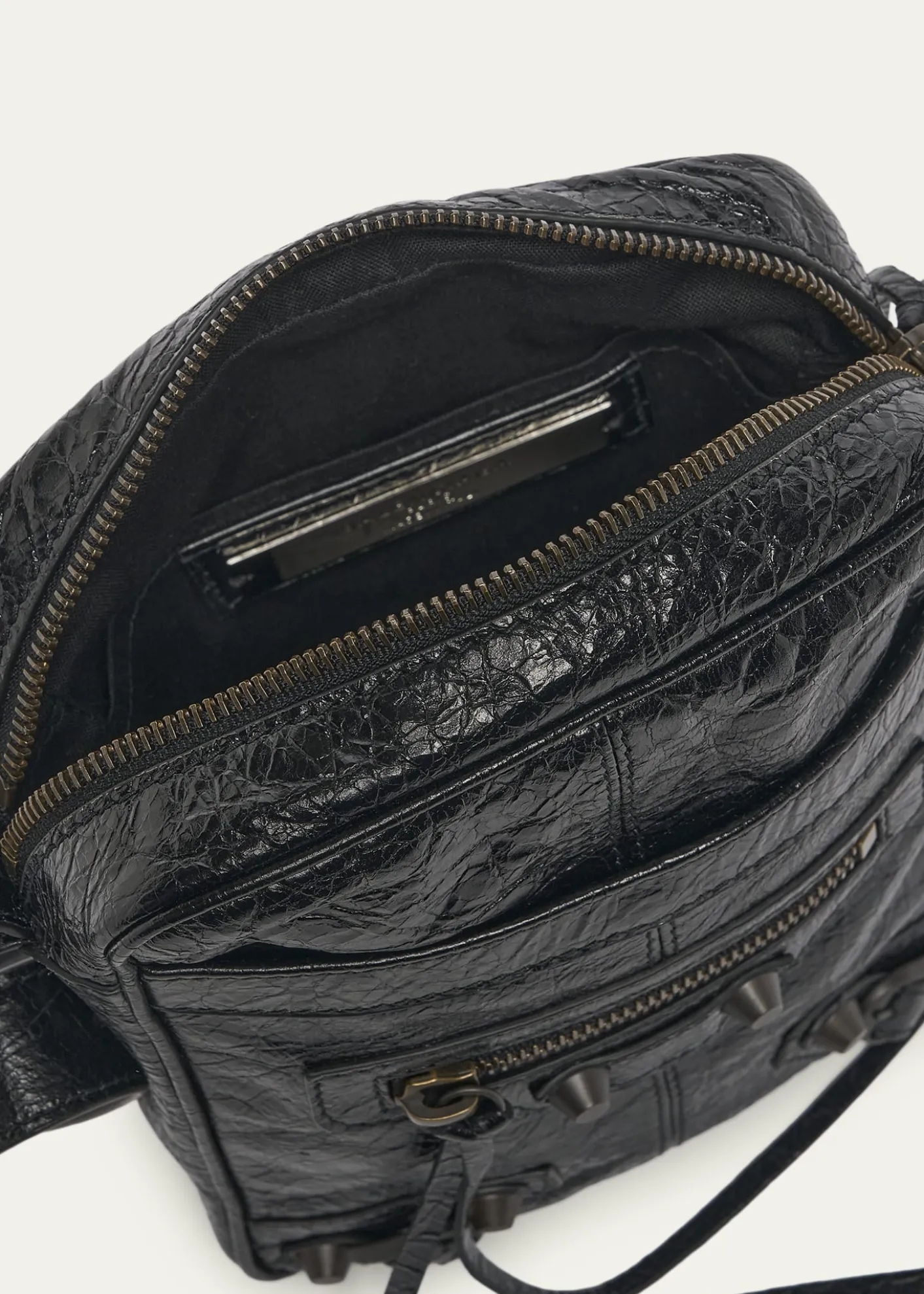 BalenciagaMen's Le City Leather Crossbody Bag