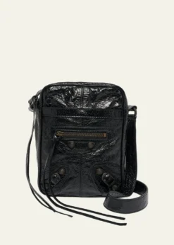 BalenciagaMen's Le City Leather Crossbody Bag