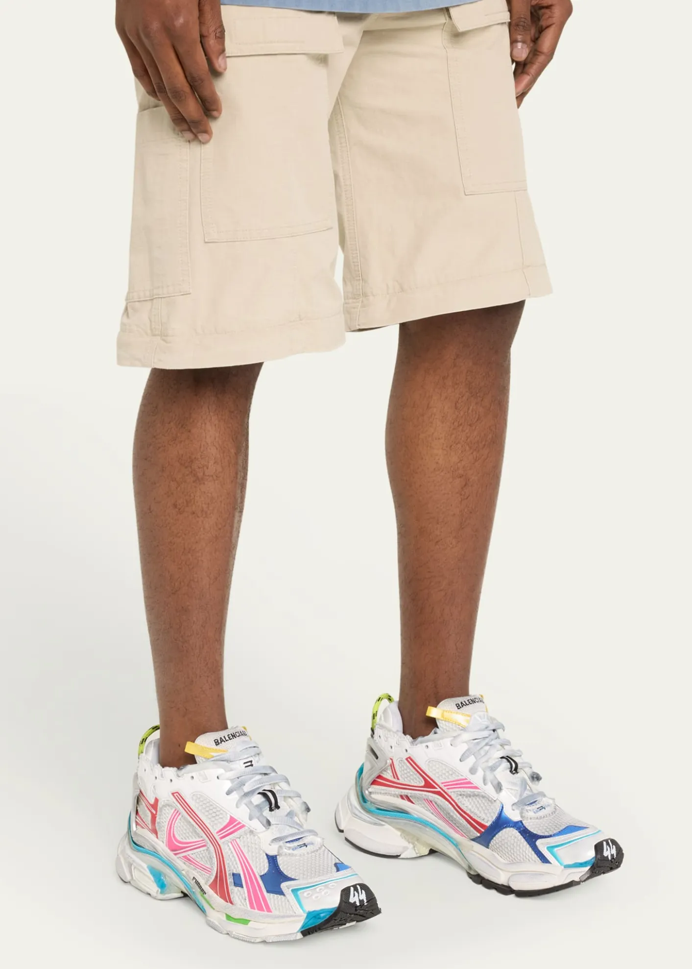 BalenciagaMen's Multicolor Mesh Runner Sneakers