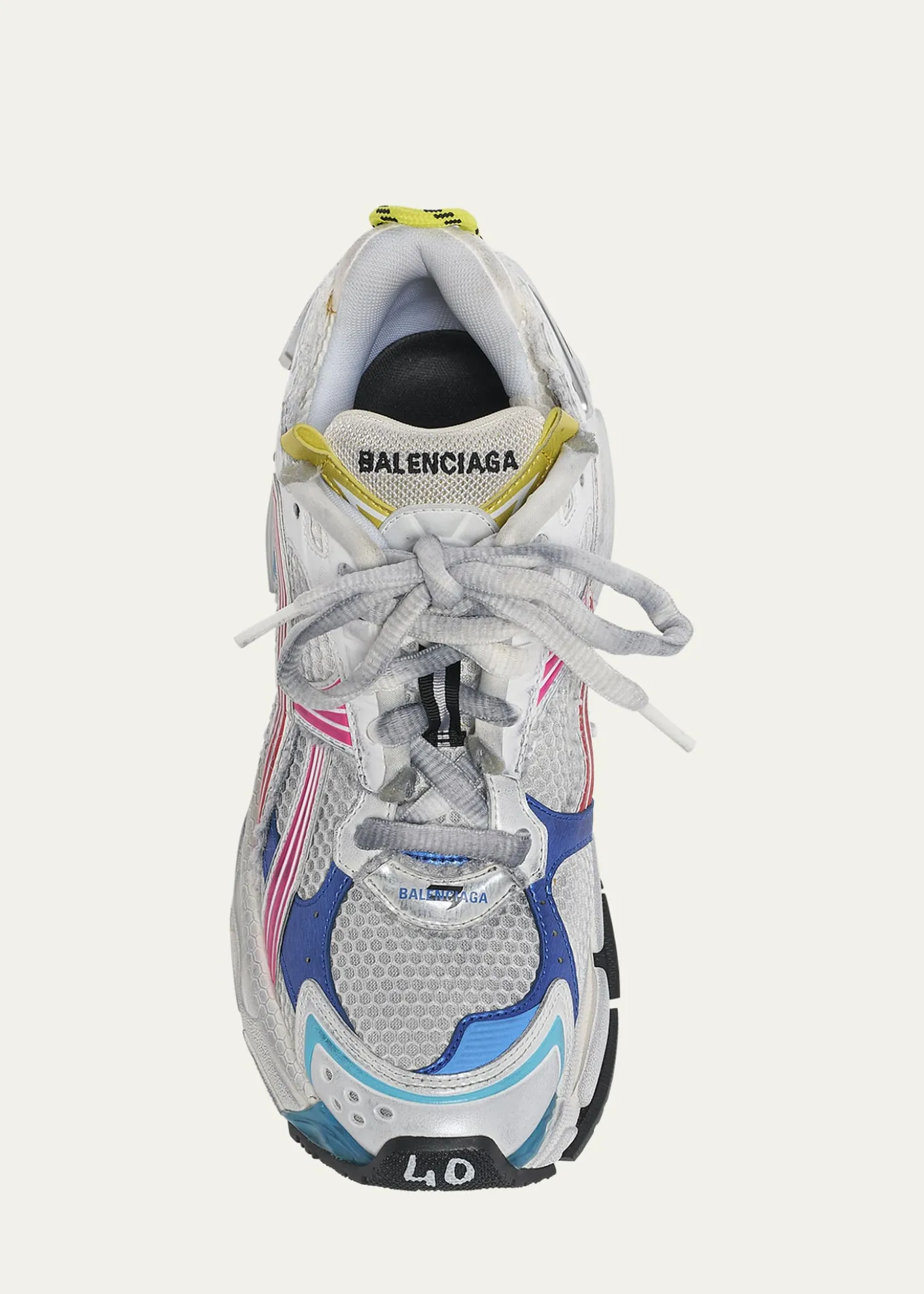 BalenciagaMen's Multicolor Mesh Runner Sneakers