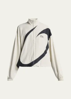 BalenciagaMen's Nylon Circle Logo Track Jacket