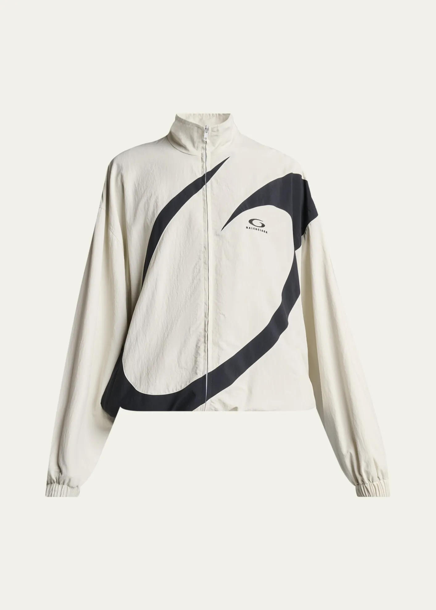 BalenciagaMen's Nylon Circle Logo Track Jacket