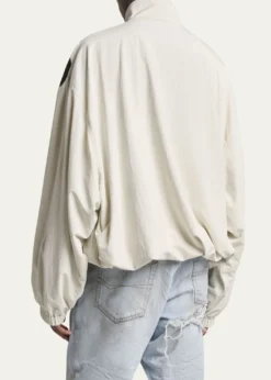 BalenciagaMen's Nylon Circle Logo Track Jacket
