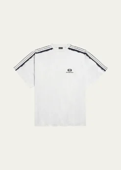 BalenciagaMen's Shoulder-Stripe Jersey T-Shirt