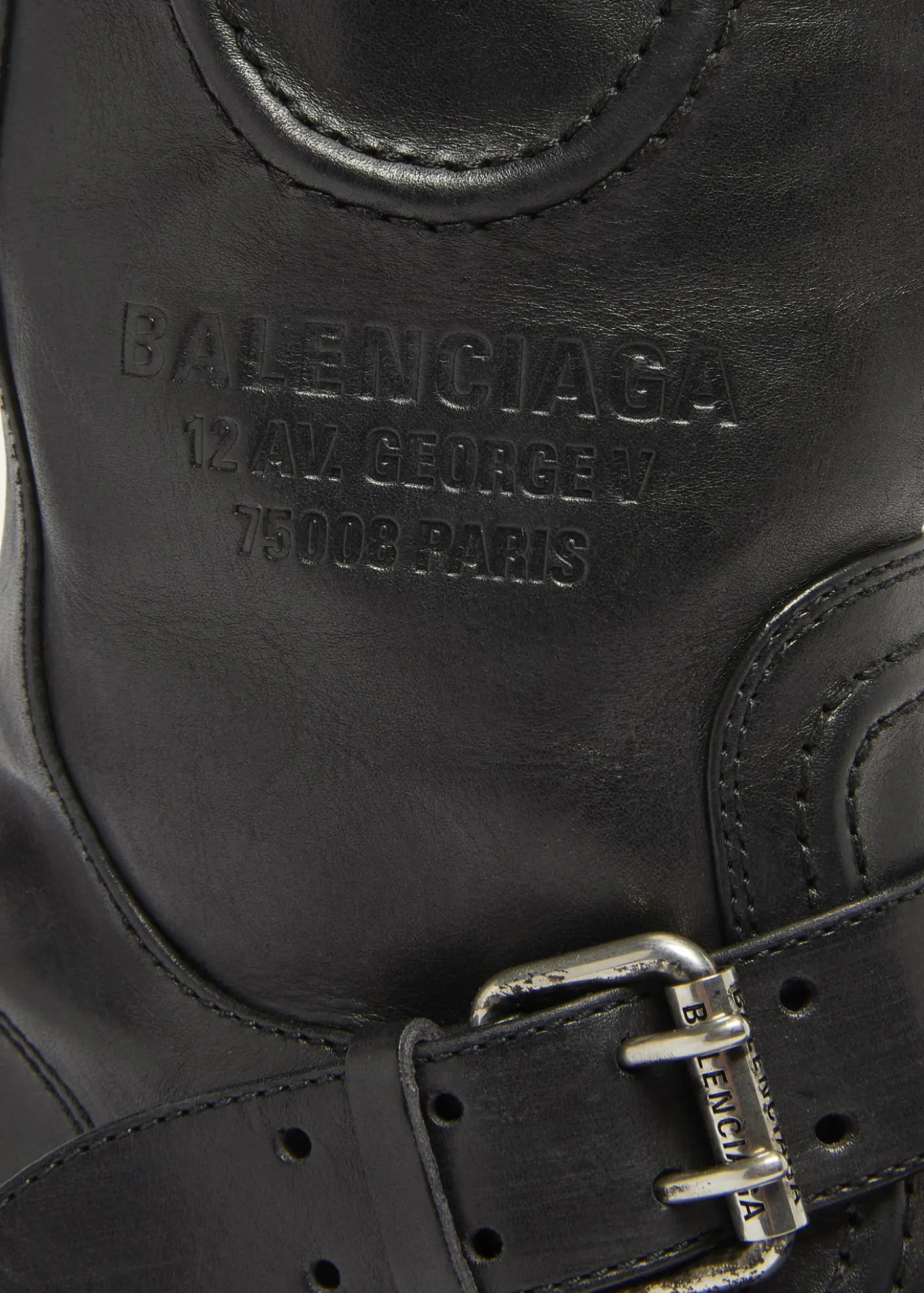 BalenciagaMen's Venom Leather Combat Boots