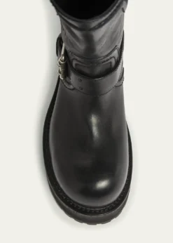 BalenciagaMen's Venom Leather Combat Boots
