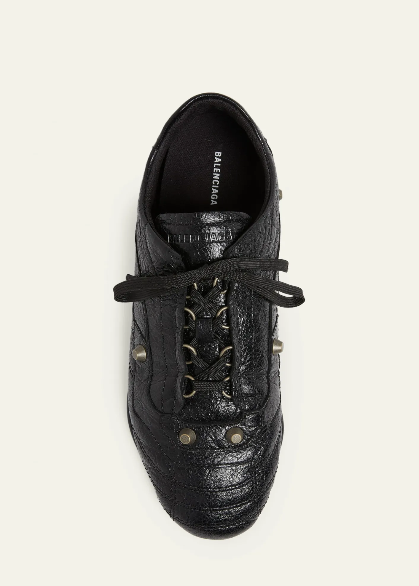 BalenciagaMen's Zen Slim Studded Leather Low-Top Sneakers