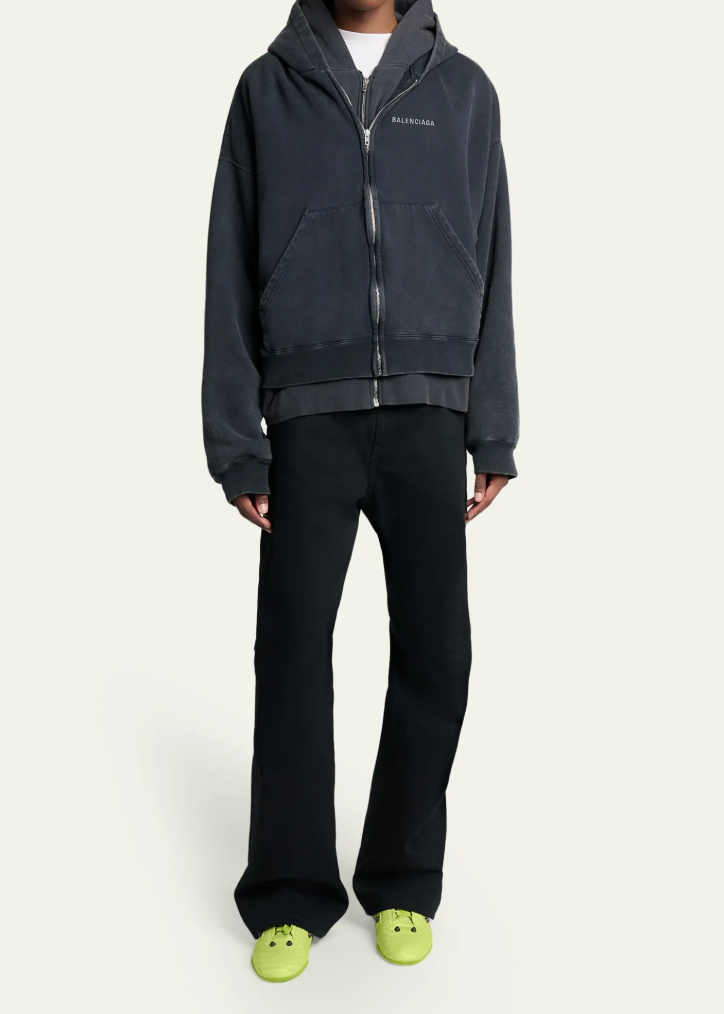 BalenciagaMen's Zen Slim Studded Leather Low-Top Sneakers