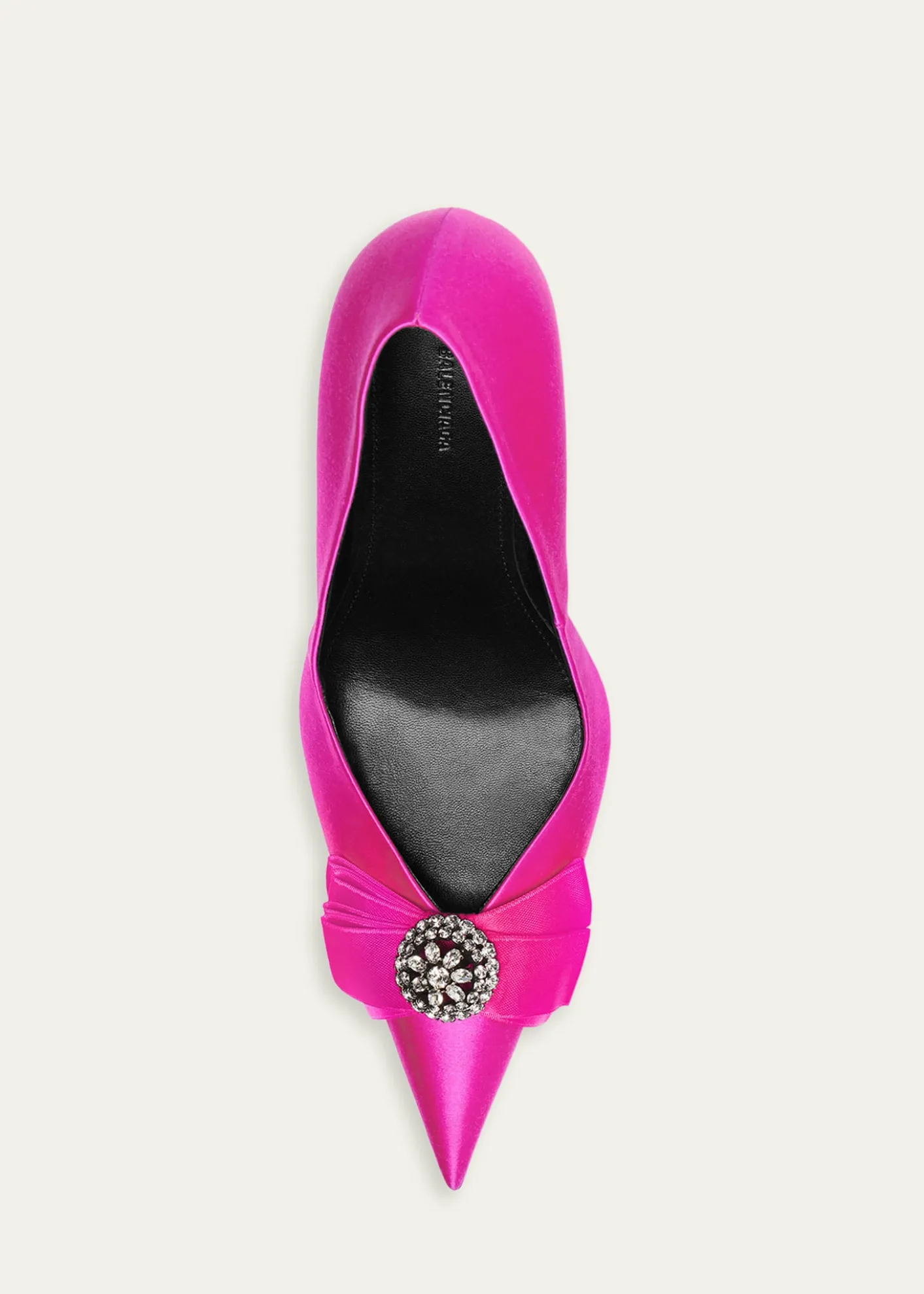 Balenciaga90mm Avenue Palazzo Embellished Bow Satin Pumps