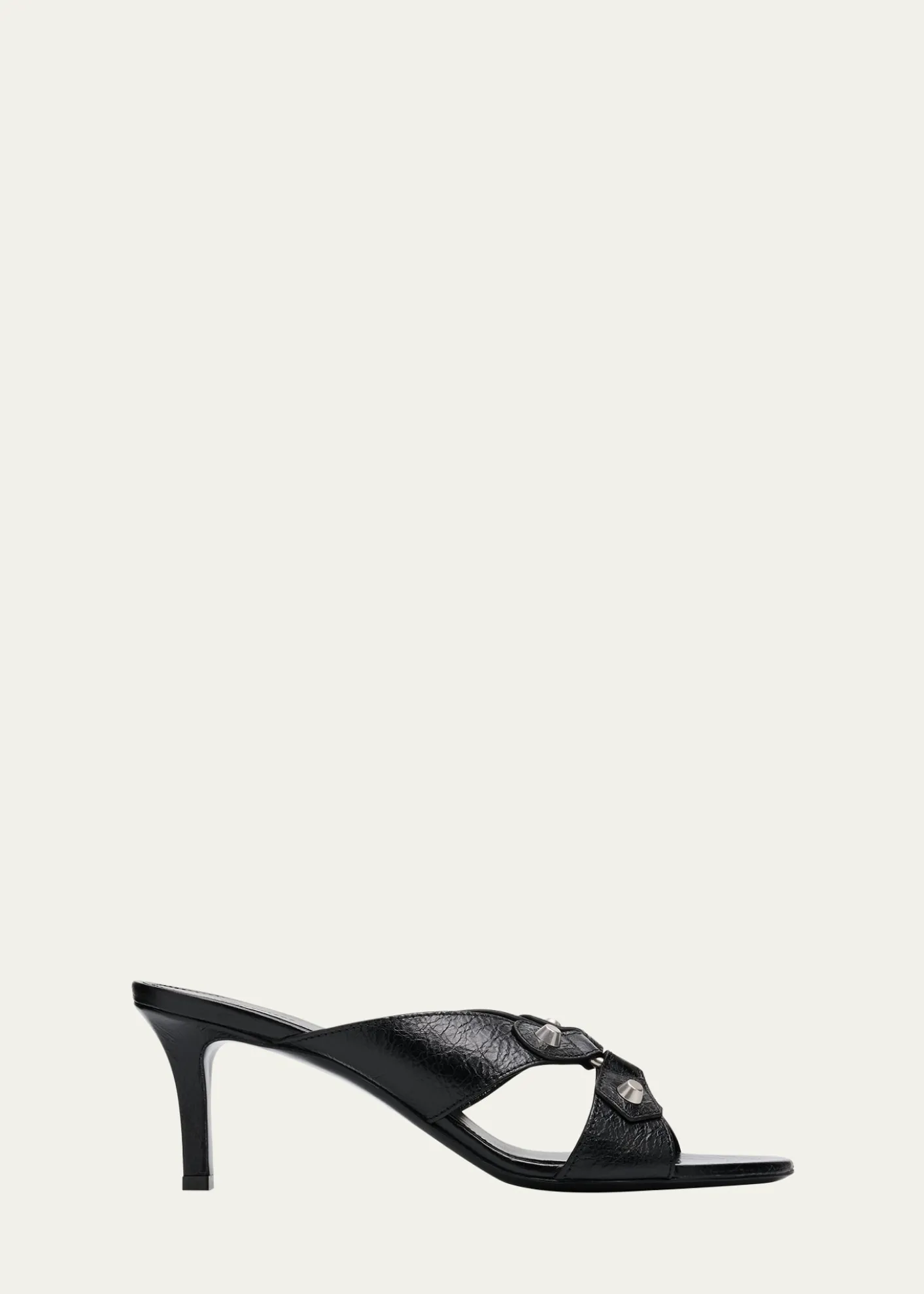 Balenciaga70mm City Arena Leather Mule Sandals