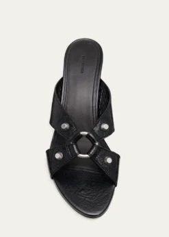 Balenciaga70mm City Arena Leather Mule Sandals
