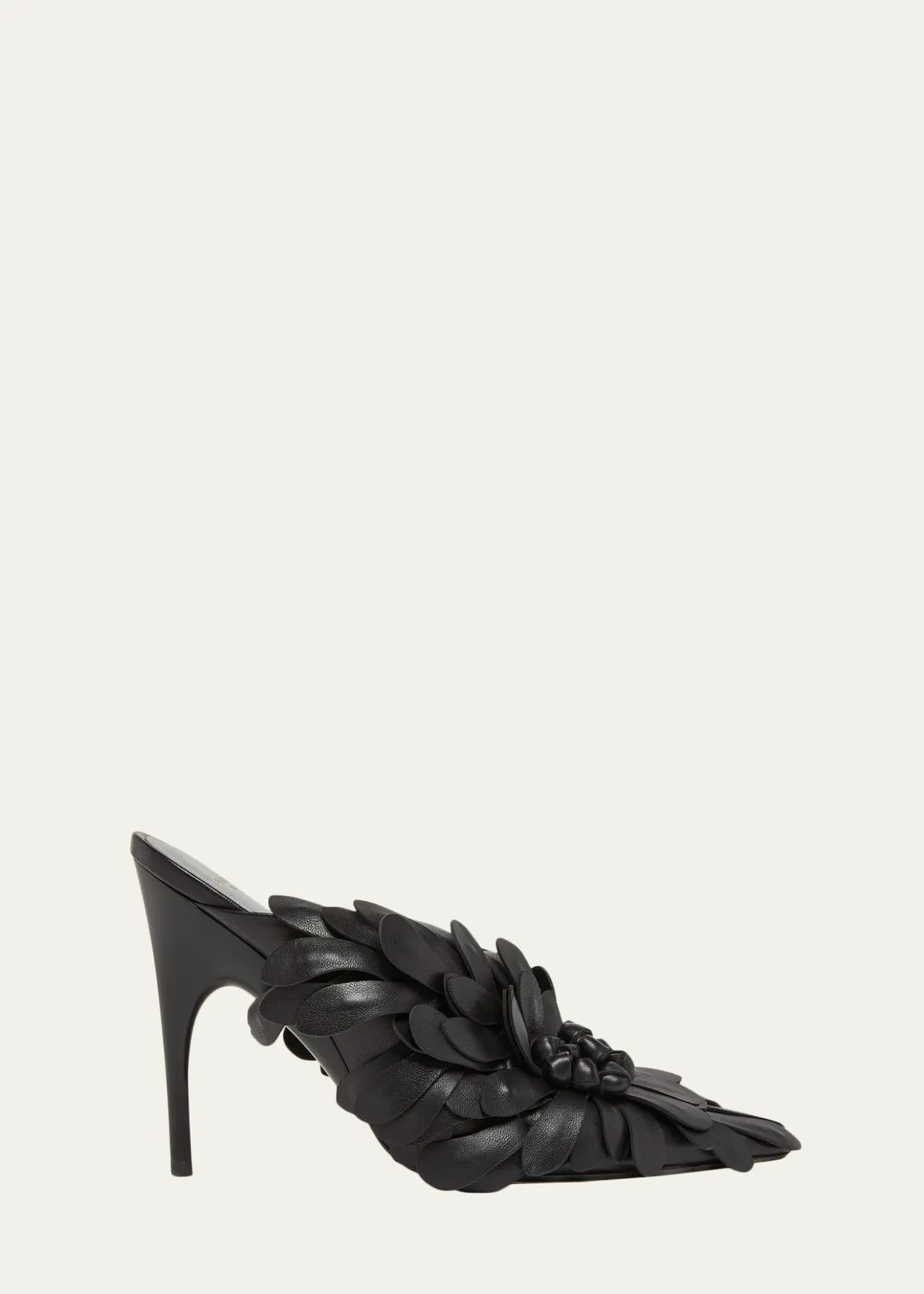 Balenciaga90mm Flowers Leather Mule Pumps