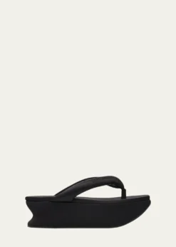 Balenciaga90mm Gaeta Satin Platform Thong Sandals
