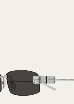 Balenciaga62mm Metal Rectangular Sunglasses