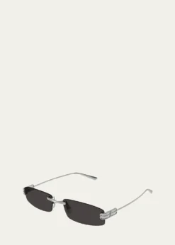 Balenciaga62mm Metal Rectangular Sunglasses