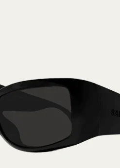 Balenciaga66mm Wraparound Mask Sunglasses