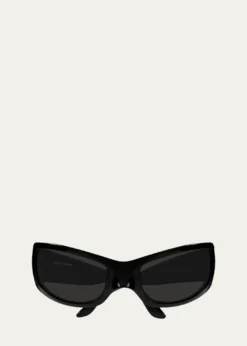 Balenciaga66mm Wraparound Mask Sunglasses