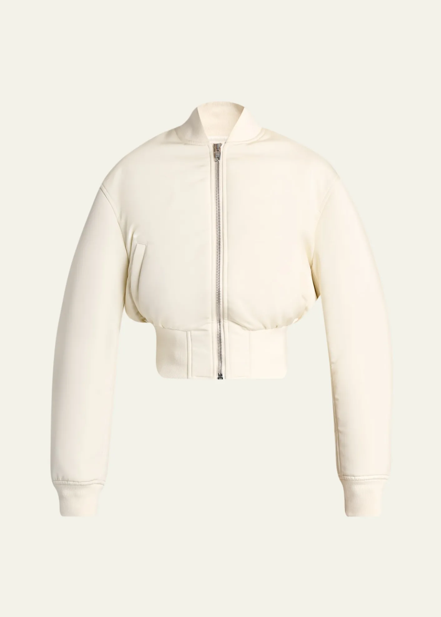 BalenciagaPadded Faille Crop Bomber Jacket