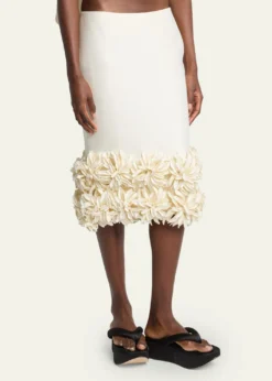 BalenciagaPointy Flower Midi Pencil Skirt