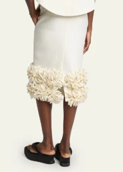 BalenciagaPointy Flower Midi Pencil Skirt