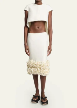 BalenciagaPointy Flower Midi Pencil Skirt