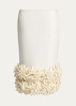 BalenciagaPointy Flower Midi Pencil Skirt