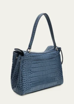 BalenciagaRodeo Croc-Embossed Leather Top-Handle Bag