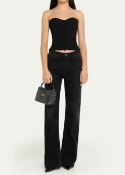 BalenciagaRodeo Croc-Embossed Leather Vanity Top-Handle Bag