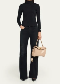 BalenciagaRodeo Croc-Embossed Leather Top-Handle Bag