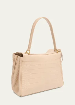 BalenciagaRodeo Croc-Embossed Leather Top-Handle Bag