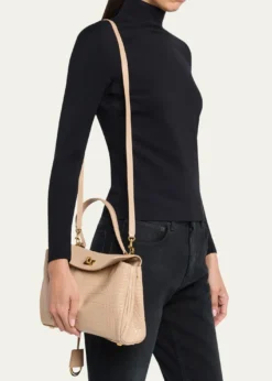 BalenciagaRodeo Croc-Embossed Leather Top-Handle Bag