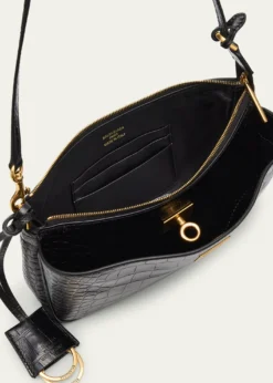 BalenciagaRodeo Croc-Embossed Leather Pochette