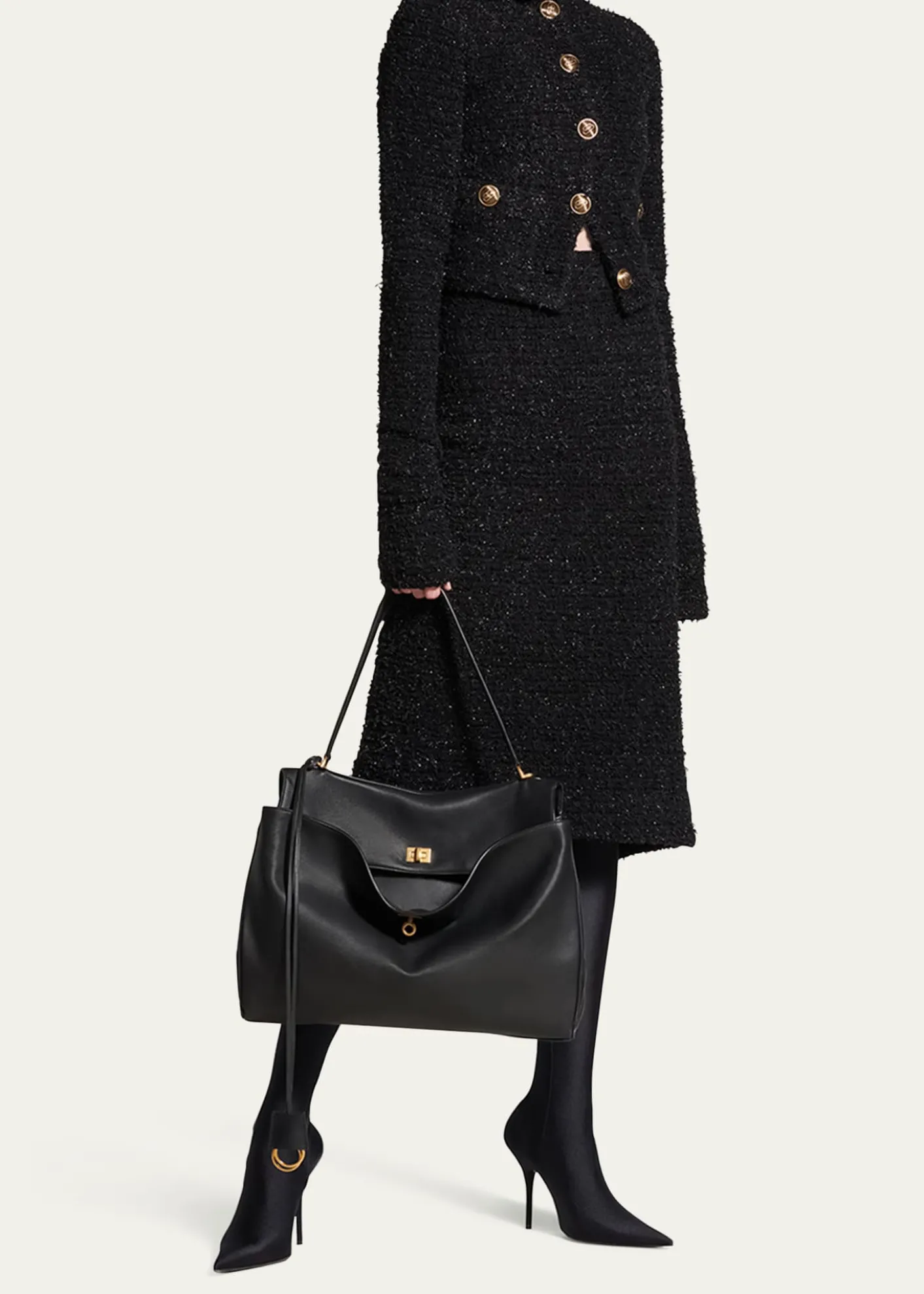 BalenciagaRodeo Large Leather Top-Handle Bag
