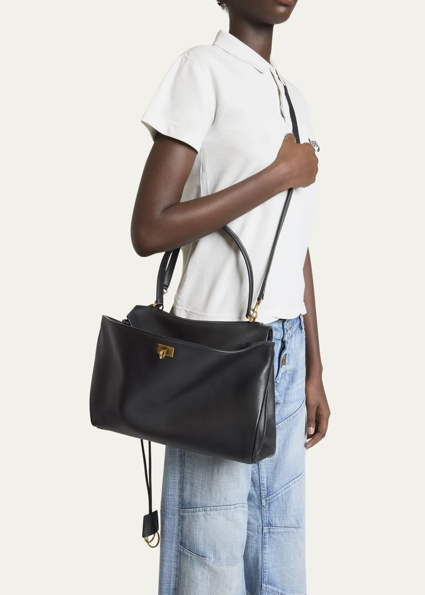 BalenciagaRodeo Medium Leather Top-Handle Bag