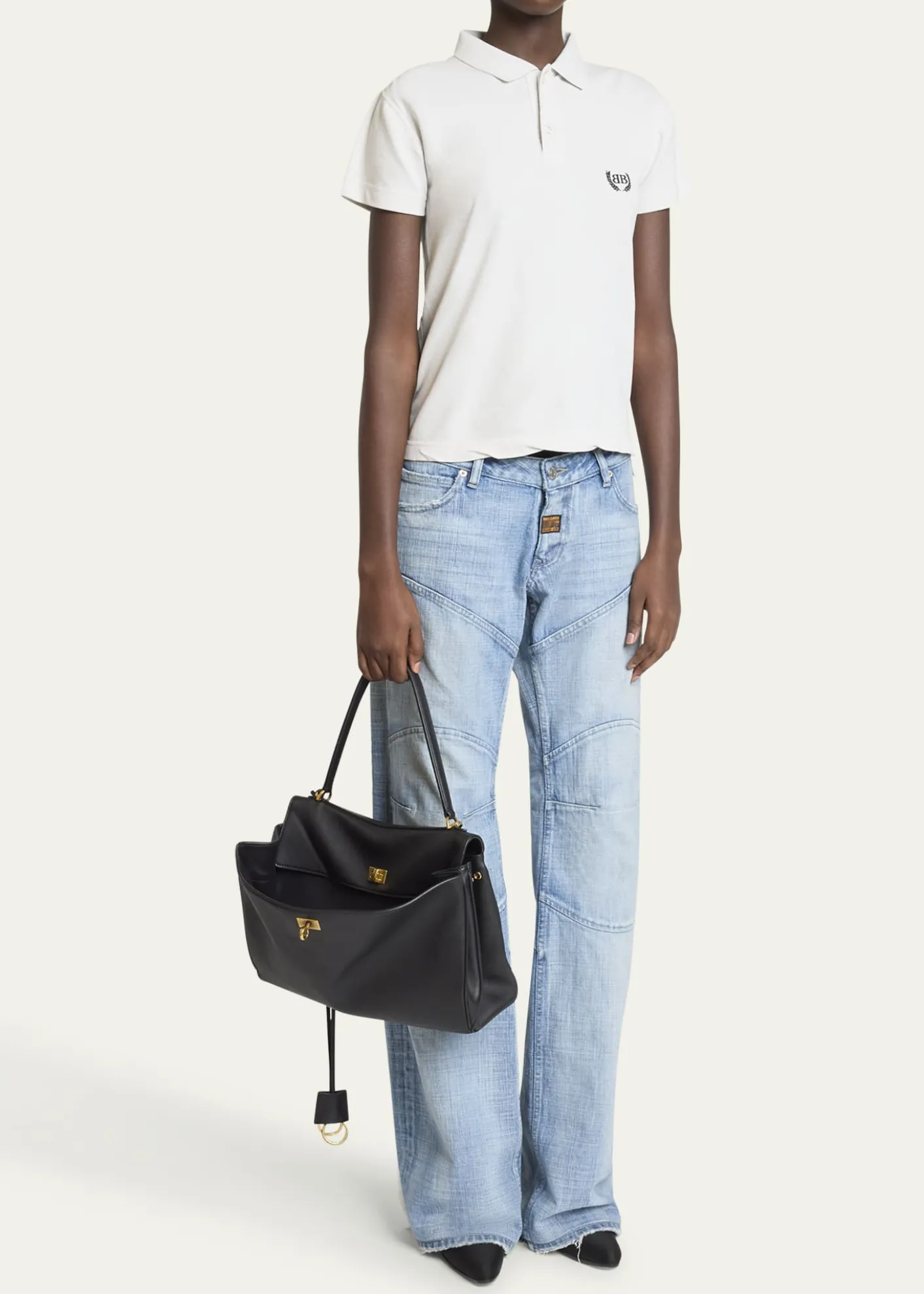 BalenciagaRodeo Medium Leather Top-Handle Bag